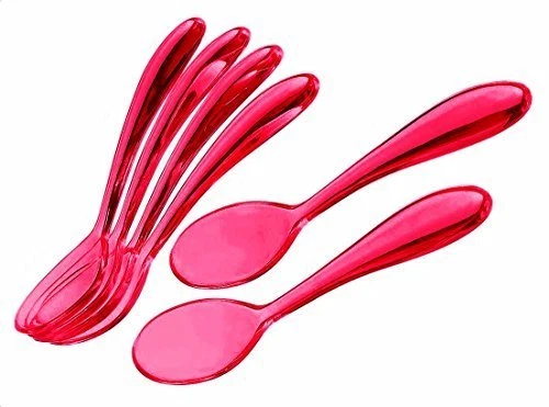 Posate rossi in plastica