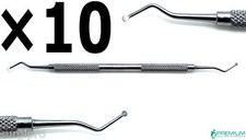 10  Dental Excavator 127/128, Restorative Double Ended Endo Spoon 2mm Instrument
