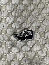 H&R Block Tax Preparation Company 3 Year Service Silver Lapel Pin