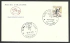 1973 ITALY FDC HORSE SALVEMINI - NO ARRIVAL STAMP - IT6