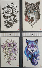 4 Sheets Premium Quality Middle Half Arm Temporary Tattoos For Men Women 181