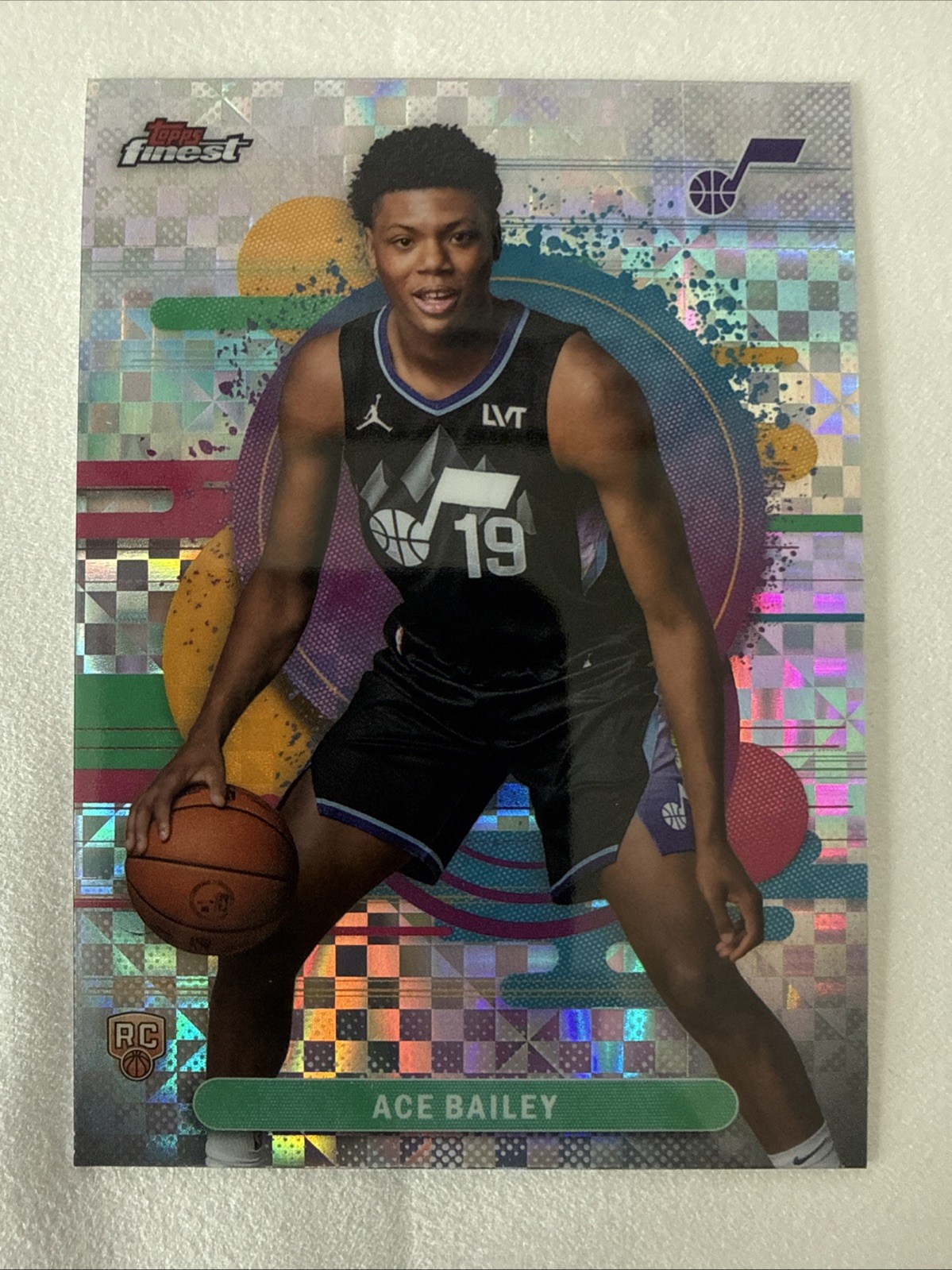 2025-26 Topps Finest Ace Bailey Uncommon X-Fractor #105 Rookie RC Utah Jazz