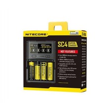 Nitecore SC4 Superb Battery Charger 4 Slot Fast Charger Color LCD Screen NEW