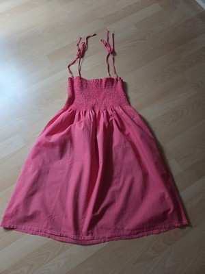Sommerkleid Träger Gesmokt Koralle Gr. M von FlipFlop