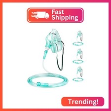 ANSNF 3 Pack Oxygen Mask for Face Adult with 6.6' Tube  Adjustable Elastic Stra