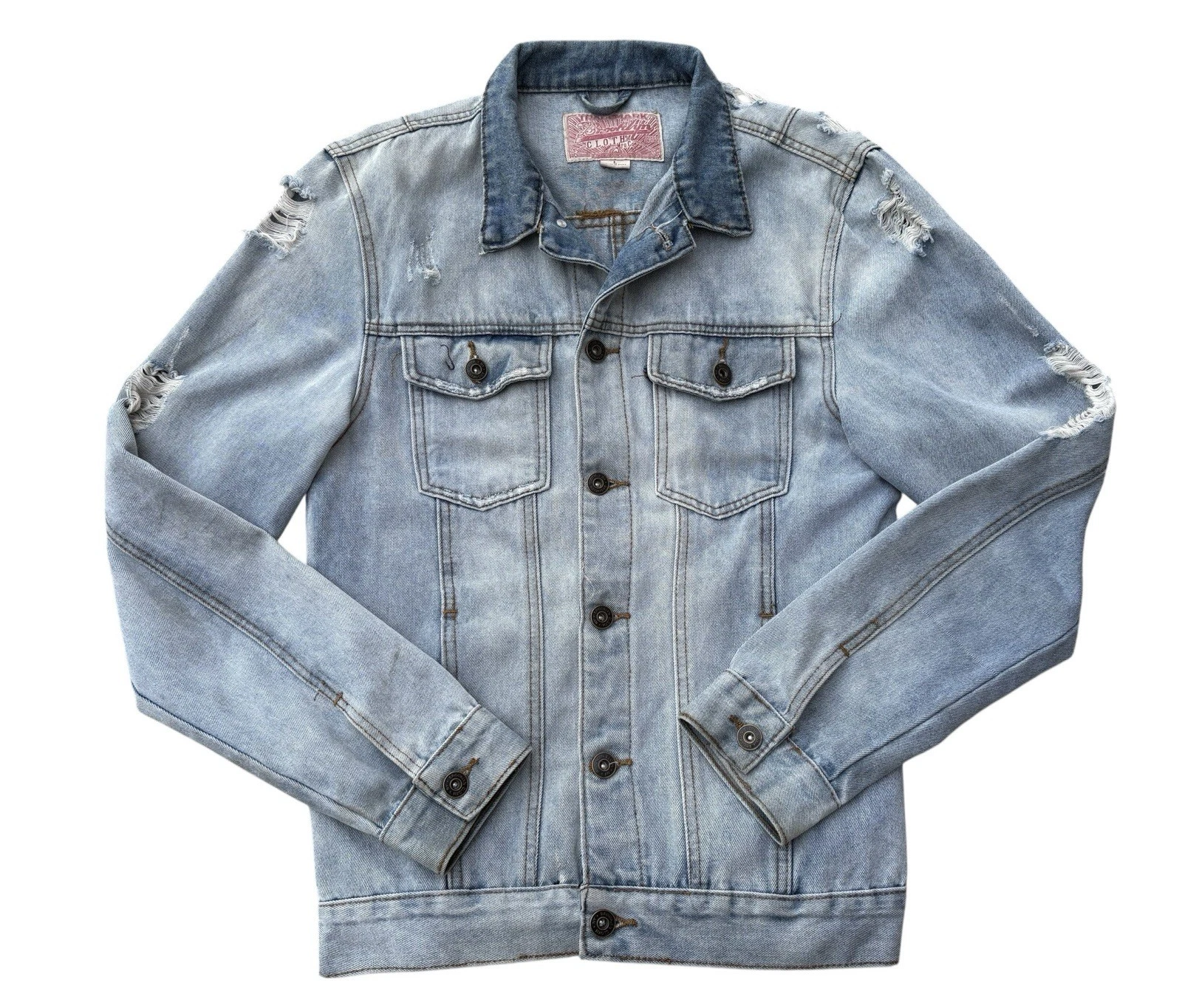 Y2K Trademark Brooklyn Cloth Men’s Blue Denim Jacket Size L