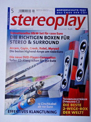 STEREOPLAY 5/02,HGP DONNA+CENTO+BASSO,VISONIC E 602,+CENTERE+DIPOLE+SUB 10,THIEL