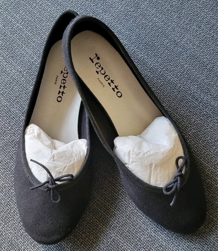 『repetto』ribbon shoes Repetto Flat Ballet Shoes Ribbon EU 36 US 5.5-6 Textile Black