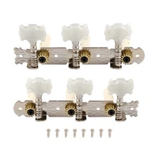 Metallor Classical Guitar Tuning Pegs Keys Machine Heads Tuners 3L3R Chrome