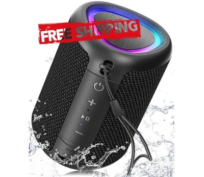 Altavoz Bluetooth portátil para playa y viajes con sonido potente y claro, luces