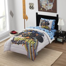 Bedding Set Bed in a Bag for Boys and Girls Toddlers Printed Sheet Set and Co...