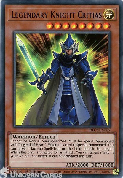 DLCS-EN002 Legendary Knight Critias : Purple : Ultra Rare 1st Edition Mint YuGiO