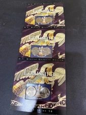 Qty 3 Louisiana Coins of America State Quarters US Minted #18 2002 D & P