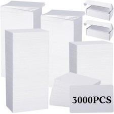 3000 Pcs Blank PVC Cards White Quality Plastic ID Badge Printers Cr80 30 Mil ...