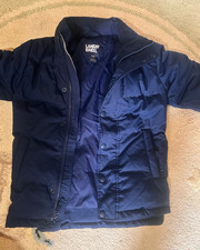 lands end kids navy blue quilted winter jacket XXS 2-3
