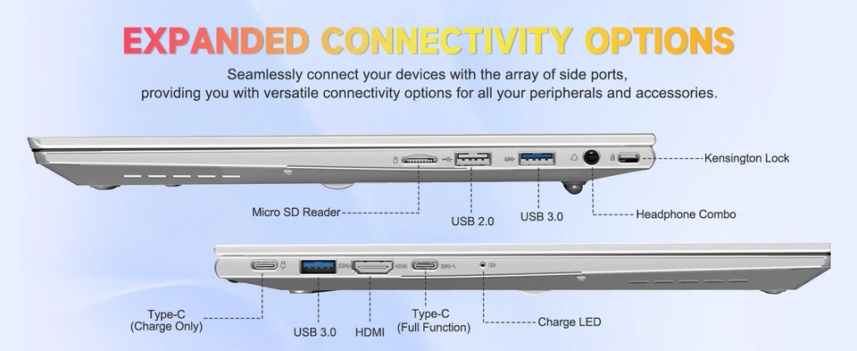 15.6-FHD-Student-Laptop Computer, 16/32GB RAM 512GB/1TB SSD AMD Ryzen 5 Win11 - Image 2 of 4