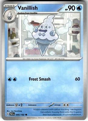 Vanillish 044/182 SV04: Paradox Rift Common Pokemon Card NM