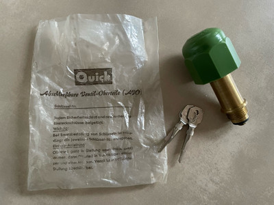 Quick Absperrventil Oberteil 1/2 Zoll Abschließbar
