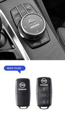 2x Nissan Car Badge 15mm Sticker Emblem Adhesive Skyline GTR Juke Qashqai 370Z