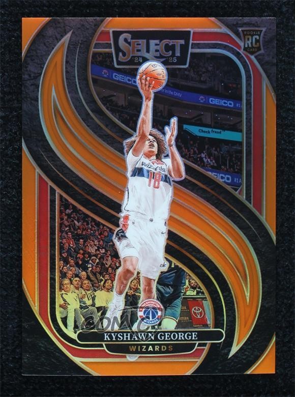2024-25 Panini Select Premier Level Orange Prizm 54/65 Kyshawn George Rookie RC