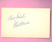 Mel Harder Autograph 3 x 5 Index Card Indians OV212