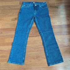 Tommy Hilfiger Jeans Women's Sz 7 30 x 31 Blue Bootcut Flare VTG Flag NEW