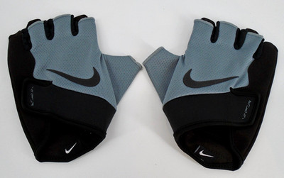 Nike Gym Essential Fitness Gloves Men's Large Training Cool Grey/White