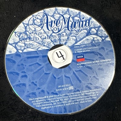 Ave Maria The Ultimate Sacred Christmas Album Music CD 2000 | eBay