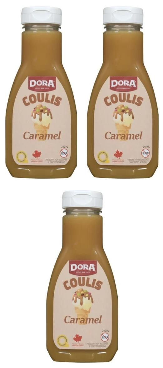 Dora Caramel Coulis Topping 240mL (3 Pack)