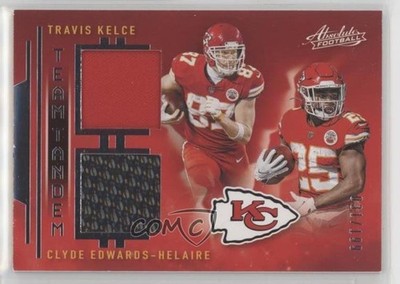 2021 Absolute Team Tandem Materials /199 Clyde Edwards-Helaire Travis Kelce 00rs