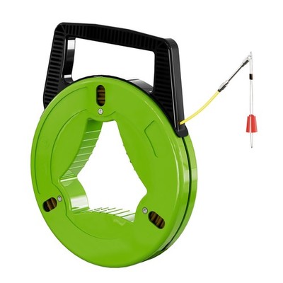 SYSTON Fish Tape Steel Wire Puller 1/8'' 100 ft, Cable Puller Tool with Loop Tip