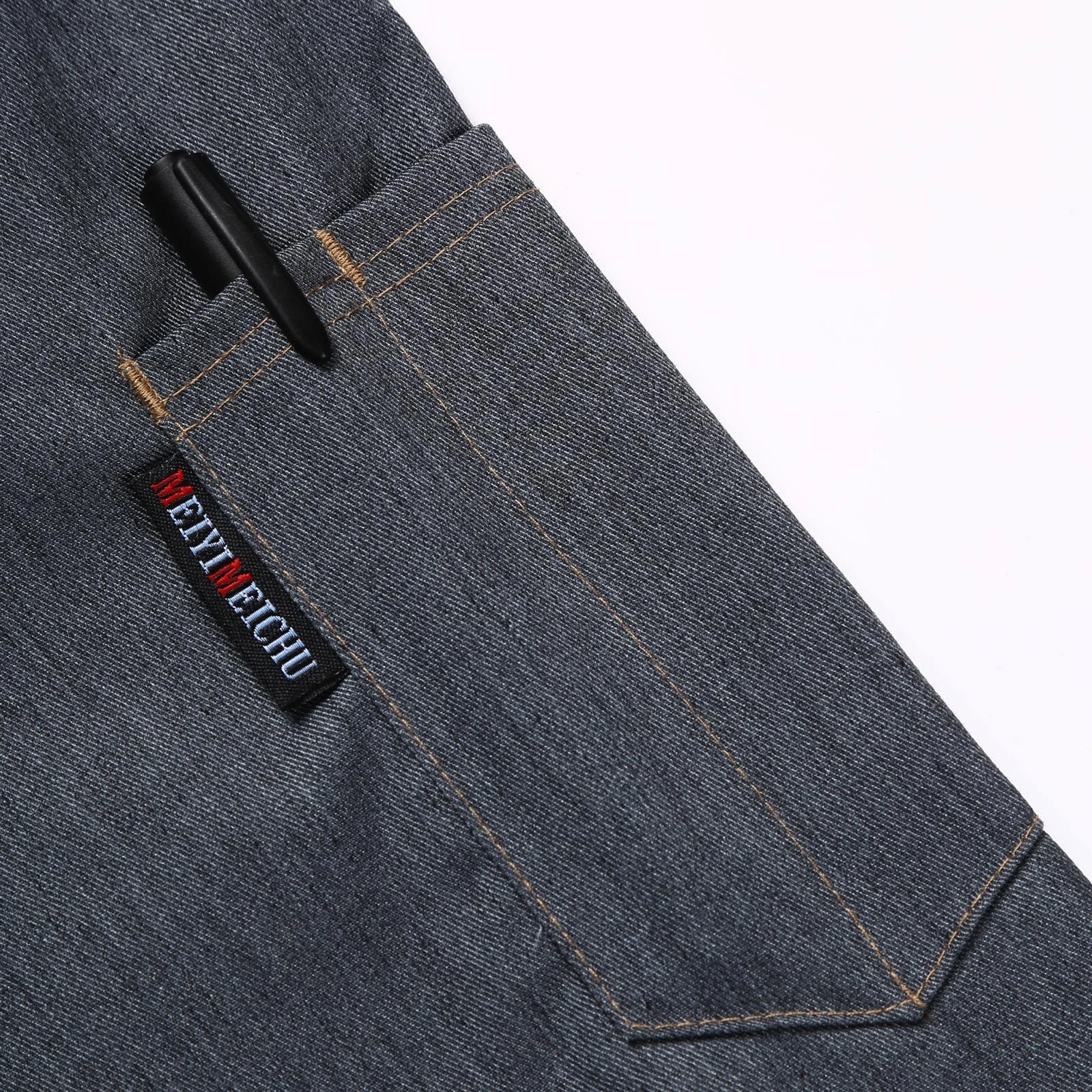 US Mens Chef Coat Jacket Restaurant Kitchen Uniform Long/Short Sleeve Work Wear image 5