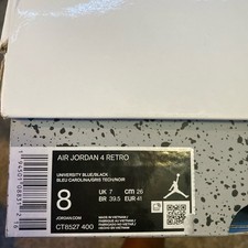 Jordan Air Jordan 4 Retro University Blue/Black Men's Sneakers CT8527-400