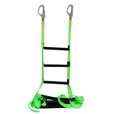 6.5 Feet Fire Escape Ladder Portable Household Ladder for 2 Story Homes Reusa...
