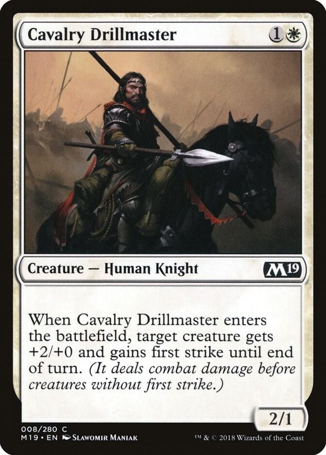 Cavalry Drillmaster 8 Common Core Set 2019 Magic: The Gathering Lightly Played