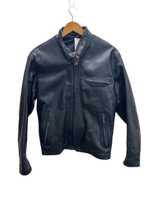 Schott Leather Jacket blouson/40/Leather/Black Plain/141