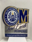 Vintage Old Milwaukee Low Carb Light Beer Tin Sign - 2004 RARE