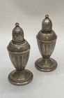 Sterling Silver Salt and Pepper Shakers 2pc Set Weighted Vintage Urn Fluted — photo 2