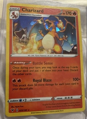 Pokémon Charizard Card Stage 2 HP 170/185 Rare 🔥