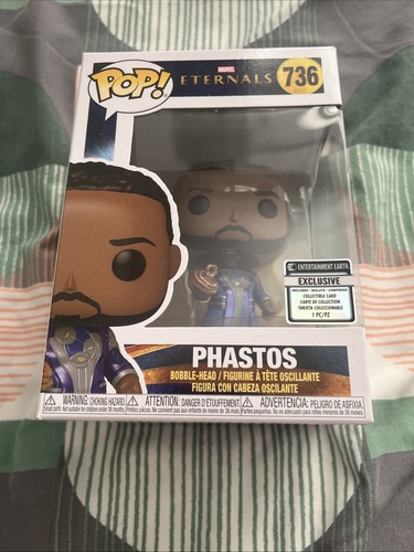 Funko POP! Marvel Eternals, Phastos #736. EE Exclusive W. Collectable Cards