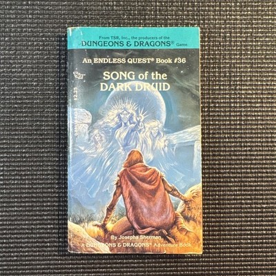 1987 SONG OF THE DARK DRUID ENDLESS QUEST #36 JOSEPHA SHERMAN PAPERBACK TSR D&D