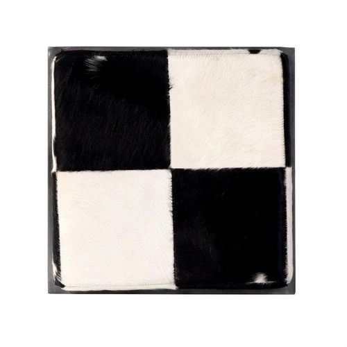 Butler Specialty Company Stinson 26.5" Hair on Hide Counter Stool - Black-White - Picture 6 of 7