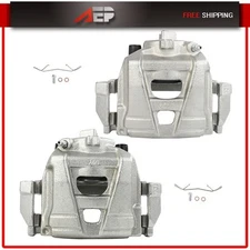 Front Pair Brake Calipers w/ Bracket For Volkswagen Tiguan 2009-18 Passat 12-20