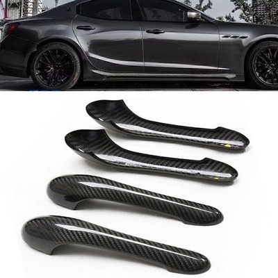 4PCS For 2008 2009 2010-2017 2011 Maserati Door Handle Cover GT CT Carbon Fiber