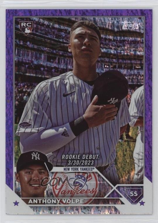 2023 Topps Update Rookie Debut Purple Foil 677/799 Anthony Volpe #US77 v9t