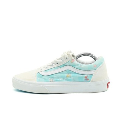 VANS Damen Old Skool Türkis Sneaker Weiß Atmungsaktiv Skaterschuhe EU 36.5
