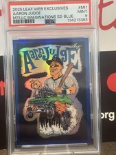2025 Leaf Metallic Imaginations /49 Blue Aaron Judge Anime Rat Fink PSA Yankees