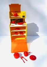 Vtg 1978 Barbie Dream House A Frame Stove Microwave Oven  Accessories Yellow
