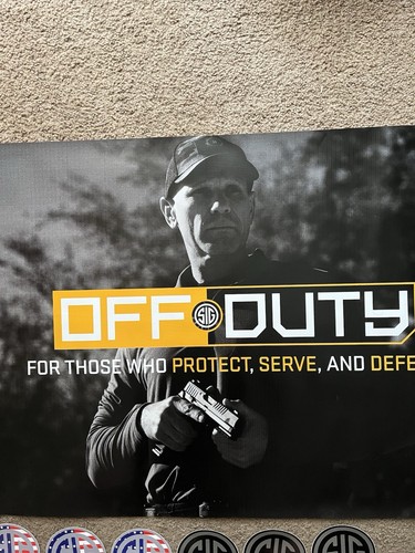 SIG Sauer Vinyl Banner 36 X 24. 6 Stickers, 2 Pins, Pen and Hat!! - Picture 6 of 10