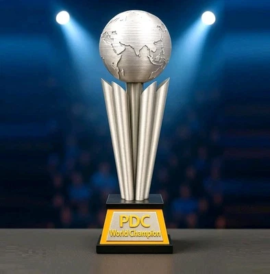 MARKENLOS Dart WM Pokal Replika personalisiert 25cm - Dartspieler Geschenk